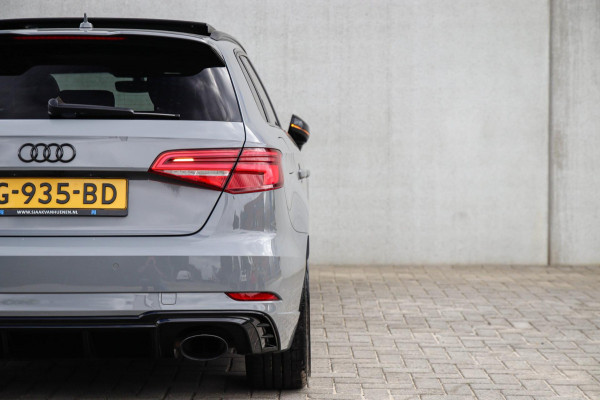 Audi A3 Sportback 2.5TFSI Quattro RS3 Facelift 400pk S-Tronic|Geen OPF|Nardo Grey|Keramisch|Virtual Cockpit|Panoramadak|LED Matrix