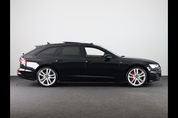 Audi A6 Avant 55 TFSI e quattro S edition Competition 367 pk S-tronic | Nappa leder | Navigatie | Panoramadak | Elektr. trekhaak | Parkeersensoren (Park assist) | Rondomzicht camera | S-Line |