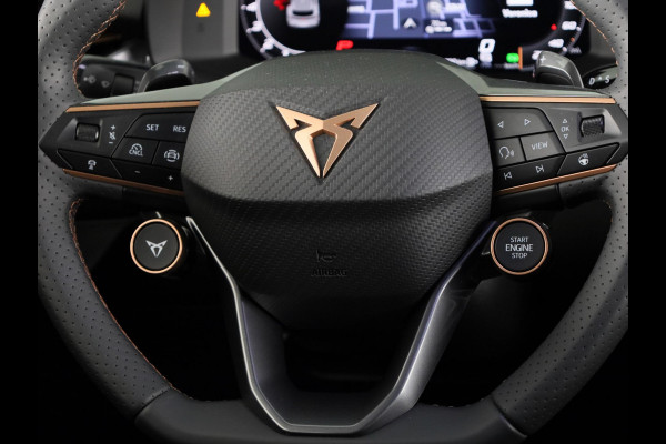 CUPRA Terramar 1.5 TSI e-Hybrid VZ Performance 272 pk Automaat (DSG) | Navigatie | Panoramadak | Parkeersensoren (Park assist) | Rondomzicht camera | Matrix LED koplampen | Lederen bekleding | Elektr. voorstoelen met geheugen |