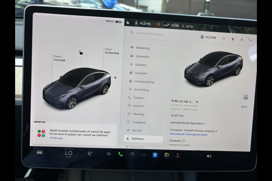 Tesla Model Y Long Range AWD 75 kWh Topstaat! | Rijklaarprijs | volledige Fabr. garantie t/m 11-2025/80.000km | accu en aandrijflijn t/m 2029
