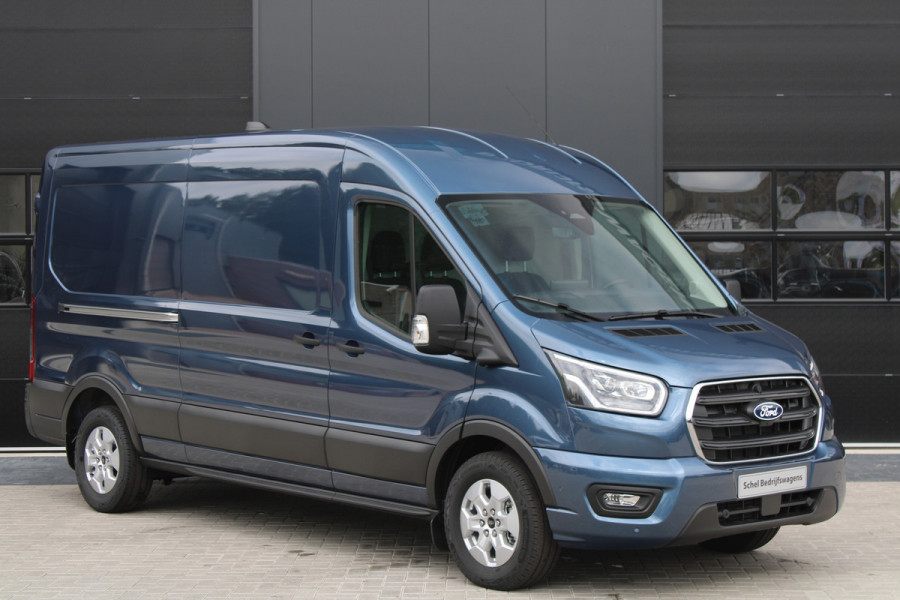 Ford Transit 350 2.0 TDCI L3H2 Limited 165pk - Adaptive Cruise - Luchtvering - Blind Spot - 360 camera - Navigatie - Stoel-Stuurverwarming -