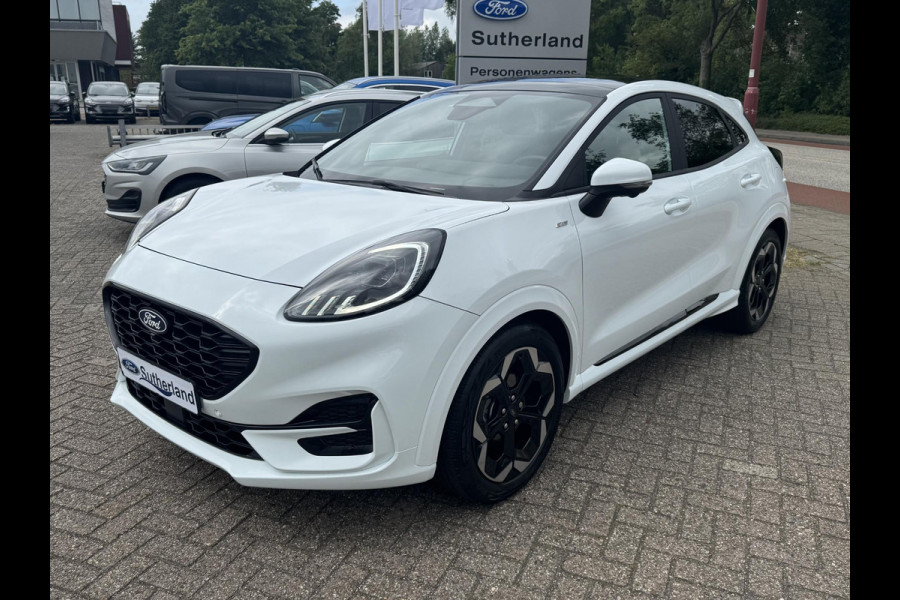 Ford Puma 1.0 EcoBoost Hybrid ST-Line X 155pk Automaat | Panoramadak | Afneembare trekhaak | Winter Pack | Adaptive cruise control | 360 graden camera | Bang&Olufsen | Elektrsiche achterklep | Matrix LED