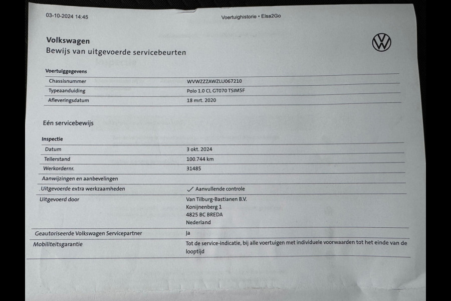 Volkswagen Polo 1.0 TSI * Navigatie * Lichtmetaal * AppleCarPlay *
