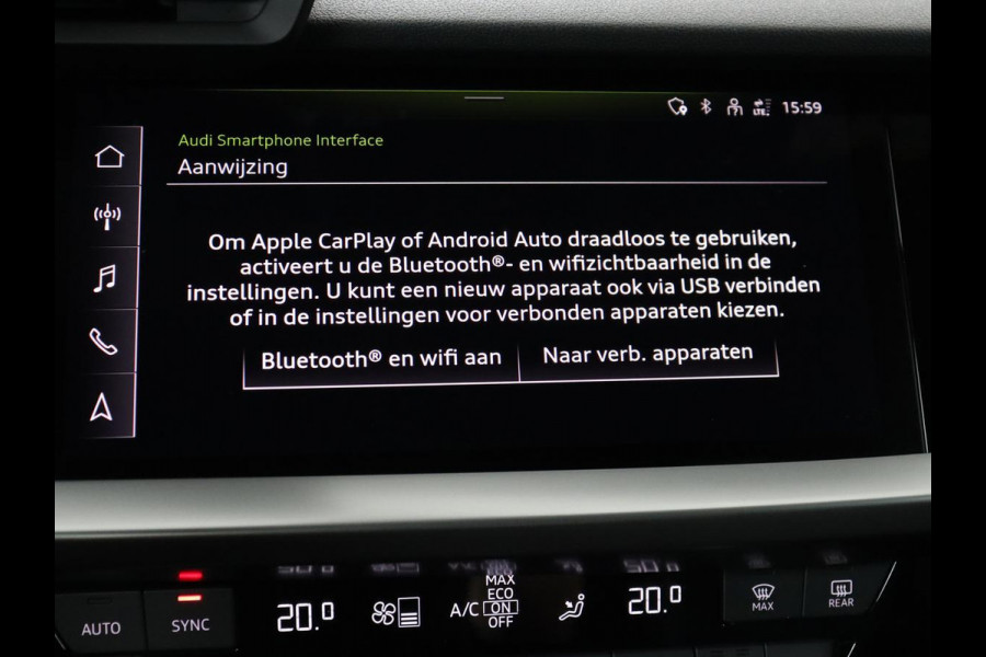 Audi A3 45 TFSIe S edition Competition | Matrix LED | Sportstoelen | Carplay | Navigatie | Half leder | Audi Sound | Climate control | Parkeerhulp | Cruise control
