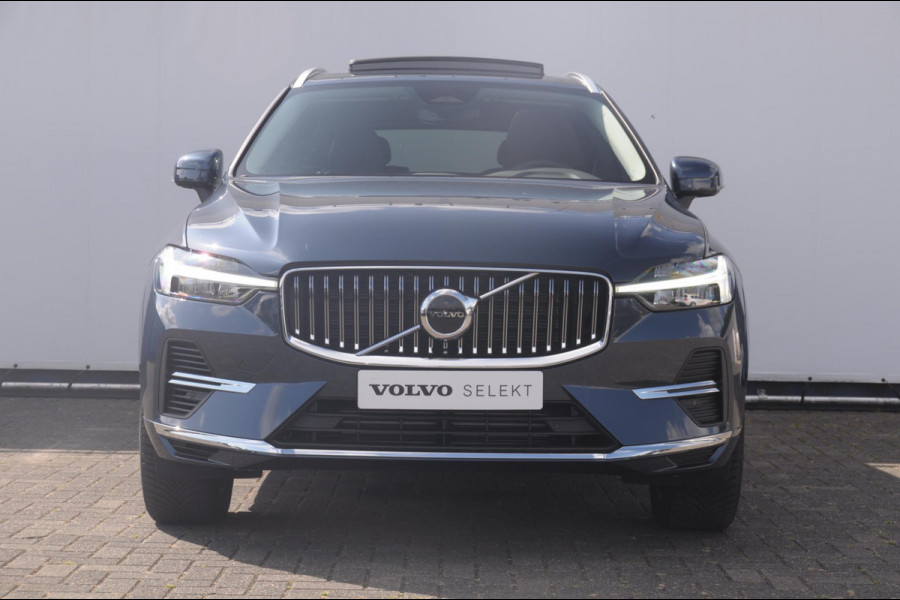 Volvo XC60 T6 350PK Long Range AWD Essential Bright Google Infotainment / Panoramisch schuif-kanteldak / Cruise control / Lederen bekleding / Parkeersensoren voor- en achterzijde / 19" lichtmetalen velgen /
