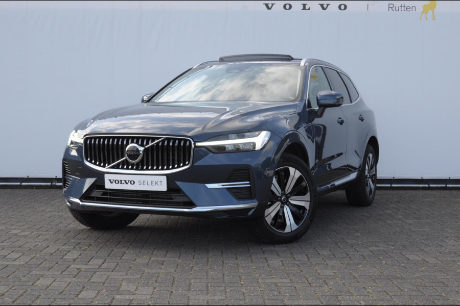 Volvo XC60 T6 350PK Long Range AWD Essential Bright Google Infotainment / Panoramisch schuif-kanteldak / Cruise control / Lederen bekleding / Parkeersensoren voor- en achterzijde / 19" lichtmetalen velgen /