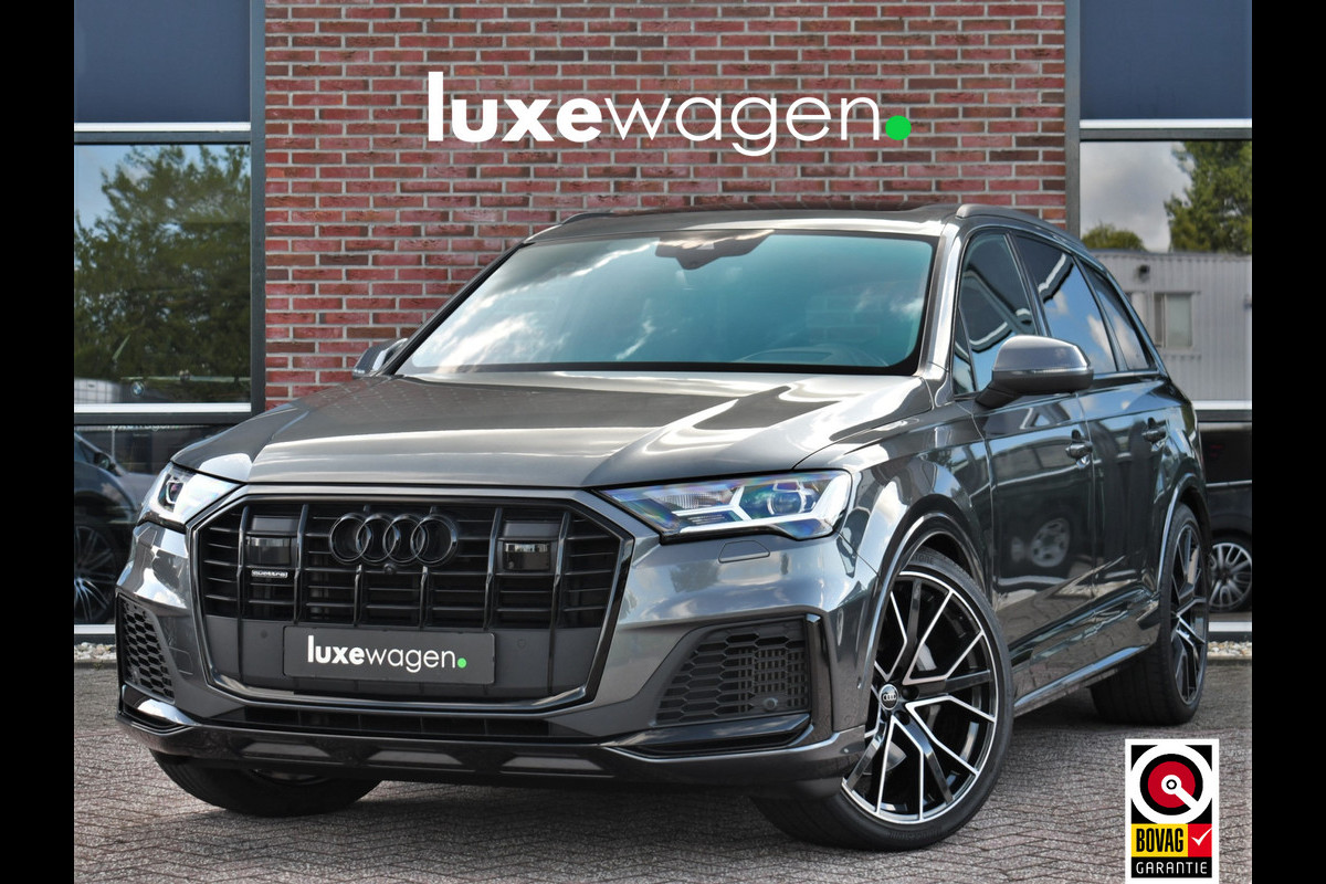 Audi Q7 55 TFSI quattro S-Line 7-persoons Pano S-zetels Trekh ACC HUD B&O 360 Soft-close Audi Q7 55 TFSI quattro S-Line 7-persoons Pano S-zetels Trekh ACC HUD B&O 360 Soft-close