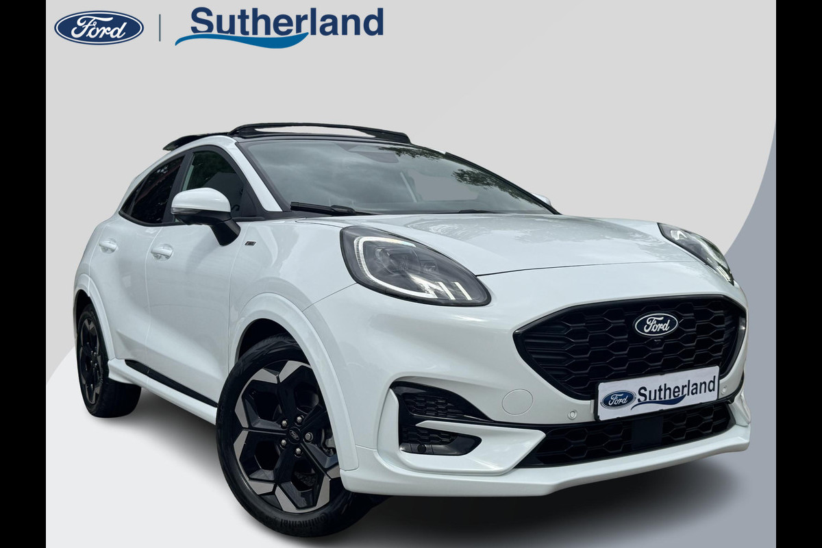 Ford Puma 1.0 EcoBoost Hybrid ST-Line X 155pk Automaat | Panoramadak | Afneembare trekhaak | Winter Pack | Adaptive cruise control | 360 graden camera | Bang&Olufsen | Elektrsiche achterklep | Matrix LED