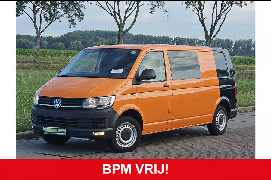 Volkswagen Transporter 2.0 TDI L2H1 DC airco, navi, pdc, trekhaak, 150Pk, Euro6!