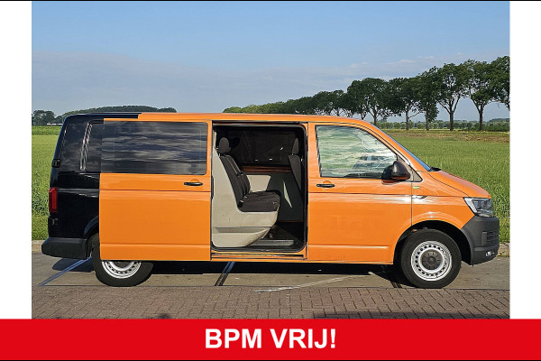 Volkswagen Transporter 2.0 TDI L2H1 DC airco, navi, pdc, trekhaak, 150Pk, Euro6!