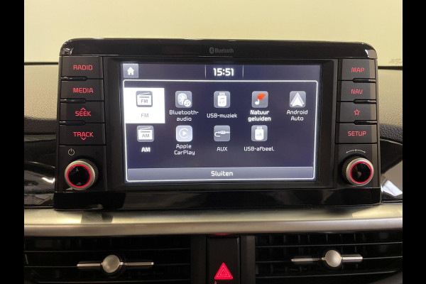 Kia Picanto 1.0 MPi GT-Line Navigatie Apple Carplay/Android Auto Camera Climate Control Leder Lichtmetalen velgen Getinte ramen