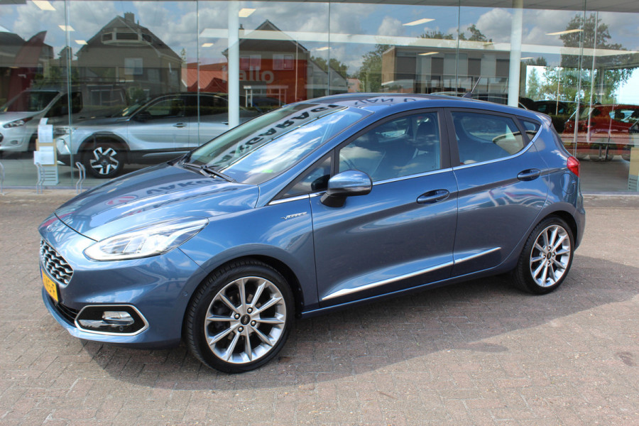 Ford Fiesta 1.0 EcoBoost Vignale , 100pk , 5 deurs 62115km NAP Climate control , Winter pack , Trekhaak , Bluetooth