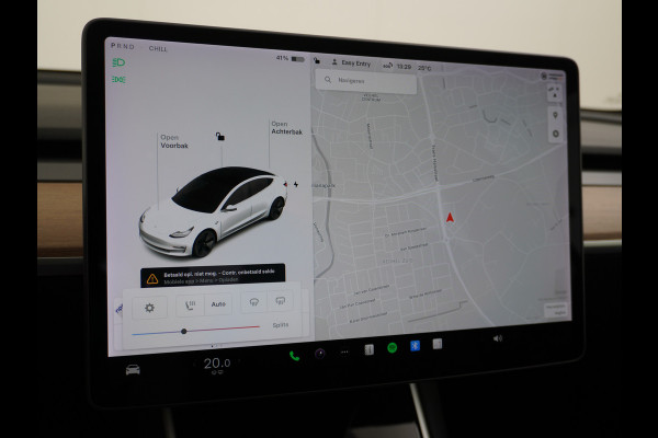 Tesla Model 3 RWD SR+ 60kWh 325PK Lmv 19" AutoPilot Leder PanoDak Adaptive-Cruise Lmv Camera's Elektr.-Stuur+Stoelen+Spiegels+Geheugen+Easy-En Navi LED Comfortstoelen ACC DAB Keyless en Voorverwarmen interieur via App One-Pedal-Drive Origineel Nederlandse auto 1e Eigenaar Garantie Accu/Motor tot 14-12-2027 max 160.000km 1.584kg licht!