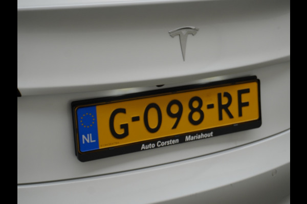 Tesla Model 3 RWD SR+ 60kWh 325PK Lmv 19" AutoPilot Leder PanoDak Adaptive-Cruise Lmv Camera's Elektr.-Stuur+Stoelen+Spiegels+Geheugen+Easy-En Navi LED Comfortstoelen ACC DAB Keyless en Voorverwarmen interieur via App One-Pedal-Drive Origineel Nederlandse auto 1e Eigenaar Garantie Accu/Motor tot 14-12-2027 max 160.000km 1.584kg licht!