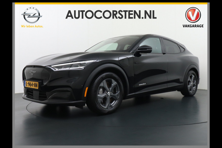Ford Mustang Mach-E Extended RWD 98kWh Leer Pano-Dak Adaptive Cruise Lane Centring/change Assist Stop&Go Apple Carplay Android Auto 360°Camer Elektr.verst.Stoelen+geheugen+Verwarmd Dual-ECC Fully Active Park Assist Elektr.Achterklep BLISS Driver Alert Warning Keyless Batterijgarantie van maximaal 8 jaar of 160.000 Grootste-Accu en Bereik  €57.000 nieuw