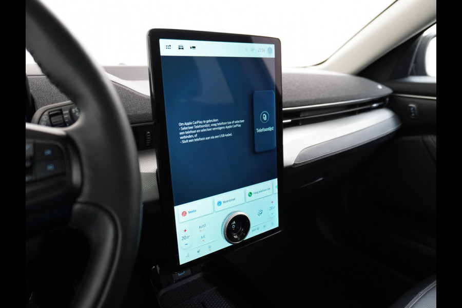 Ford Mustang Mach-E Extended RWD 98kWh Leer Pano-Dak Adaptive Cruise Lane Centring/change Assist Stop&Go Apple Carplay Android Auto 360°Camer Elektr.verst.Stoelen+geheugen+Verwarmd Dual-ECC Fully Active Park Assist Elektr.Achterklep BLISS Driver Alert Warning Keyless Batterijgarantie van maximaal 8 jaar of 160.000 Grootste-Accu en Bereik  €57.000 nieuw
