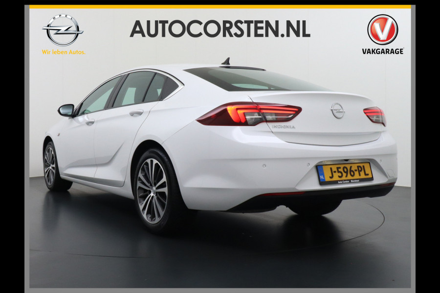 Opel Insignia Grand Sport T165PK Leer Camera Navi Apple Carplay Android PDC-a+v Trekhaak LED-v+a Ecc Cruise Control AGR-Comfort Stoelen Verwar Regen-Lichtsensor Sensor dodehoek Verkeersbordlezer Rijstrooksensor 1e Eigenaar