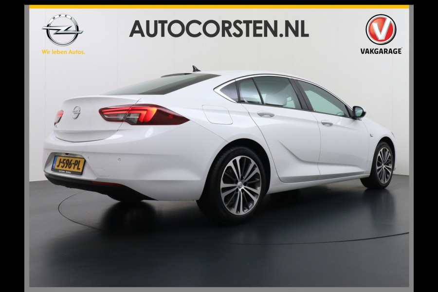 Opel Insignia Grand Sport T165PK Leer Camera Navi Apple Carplay Android PDC-a+v Trekhaak LED-v+a Ecc Cruise Control AGR-Comfort Stoelen Verwar Regen-Lichtsensor Sensor dodehoek Verkeersbordlezer Rijstrooksensor 1e Eigenaar