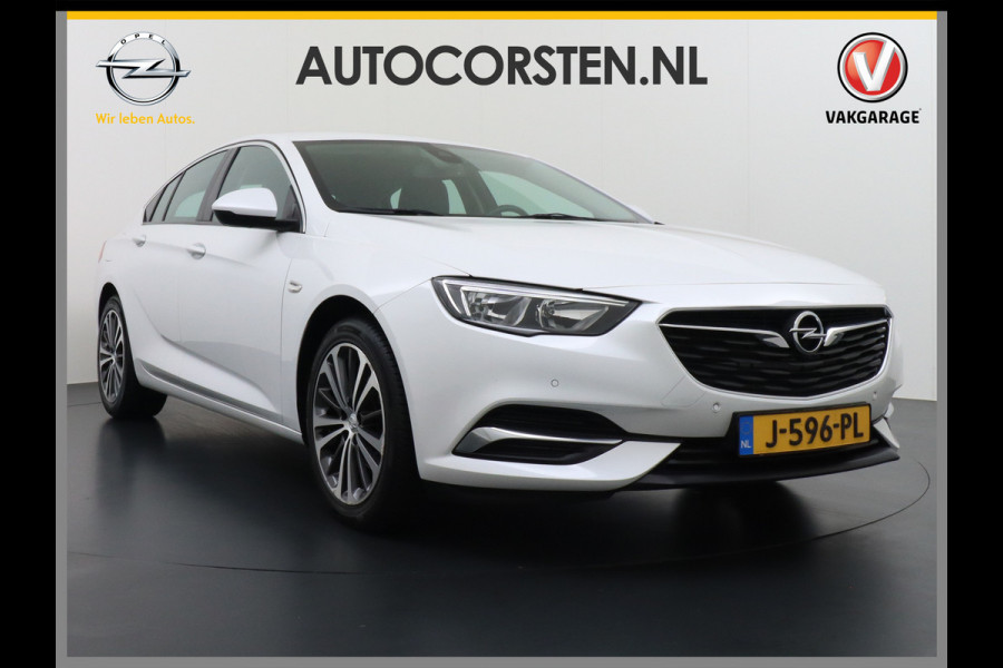 Opel Insignia Grand Sport T165PK Leer Camera Navi Apple Carplay Android PDC-a+v Trekhaak LED-v+a Ecc Cruise Control AGR-Comfort Stoelen Verwar Regen-Lichtsensor Sensor dodehoek Verkeersbordlezer Rijstrooksensor 1e Eigenaar