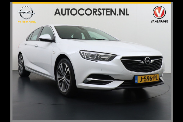 Opel Insignia Grand Sport T165PK Leer Camera Navi Apple Carplay Android PDC-a+v Trekhaak LED-v+a Ecc Cruise Control AGR-Comfort Stoelen Verwar Regen-Lichtsensor Sensor dodehoek Verkeersbordlezer Rijstrooksensor 1e Eigenaar