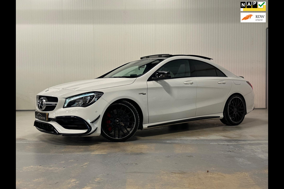 Mercedes-Benz CLA-Klasse AMG 45 4MATIC | KUIPSTOELEN | PANO | AERODYNAMIC | MEMORY SEATS Mercedes-Benz CLA-Klasse AMG 45 4MATIC | KUIPSTOELEN | PANO | AERODYNAMIC | MEMORY SEATS