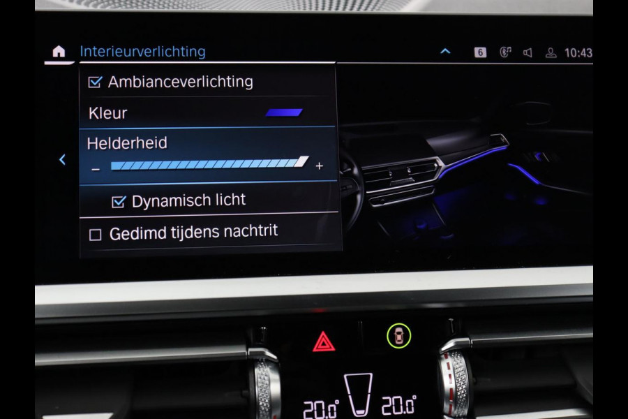 BMW 3-serie 320e M-Sport | Panoramadak | Adaptive cruise | Leder | Trekhaak | Head-Up | Camera | Stoel & stuurverwarming | Carplay | Navigatie | Sfeerverlichting | Live Cockpit