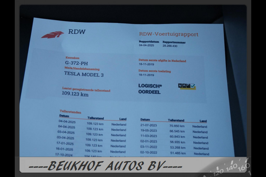 Tesla Model 3 Long Range AWD 75 kWh Pano Leer Cam Soh 93,1%