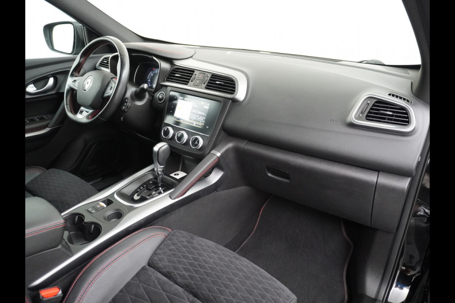 Renault Kadjar T160PK AUT-7 Black-Edition Navi Camera Apple Carplay/Android Elektr-Verst+Leer/Alcantara-Sport-Stoel+Verwarmd LED 19" Bose®-Soun Regen-Lichtsensor+VoorruitVerwarmd Blind spot warning Easy park assist 1.500Kg Trekvermogen 100% Dealeronderhouden EURO6 Orig.NLse Auto € 39.000 nieuw!