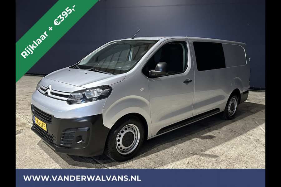 Citroën Jumpy 2.0 BlueHDI *MARGE, GEEN BTW* 123pk L3H1 XL RIJKLAAR Dubbele cabine Euro6 Airco | Navigatie Cruisecontrol, Apple Carplay, 2500kg Trekhaak, Parkeersensoren, 5-Zits