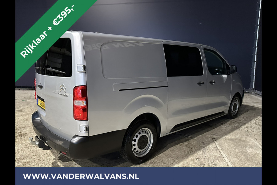 Citroën Jumpy 2.0 BlueHDI *MARGE, GEEN BTW* 123pk L3H1 XL RIJKLAAR Dubbele cabine Euro6 Airco | Navigatie Cruisecontrol, Apple Carplay, 2500kg Trekhaak, Parkeersensoren, 5-Zits