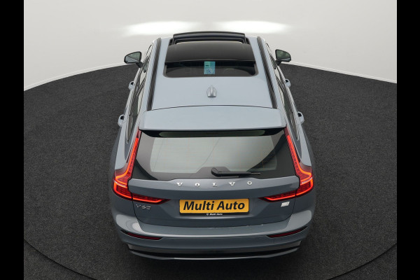 Volvo V60 T8 AWD Plus Dark Plug In Hybrid Thunder Grey 390pk Dealer O.H. Long Range PHEV | Panodak | Lederen Sportstoelen Memory | Pilot Assist | Google Assistant | Adaptive Cruise | Harman Kardon | Camera | Apple Carplay | Stoel & Stuurverwarming |