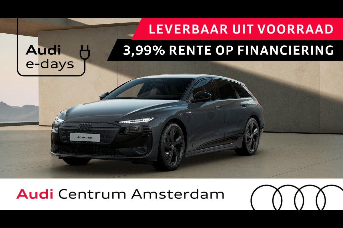 Audi A6 Avant e-tron S edition 83 kWh privacy glass, remzadels rood
