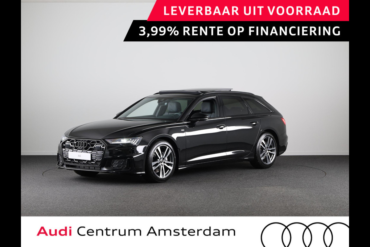Audi A6 Avant 40 TFSI S edition Competition Panoramadak, achteruitrijcamera, Optiekpakket zwart plus, stoelverwarming voorin, variabele hoofdsteunen