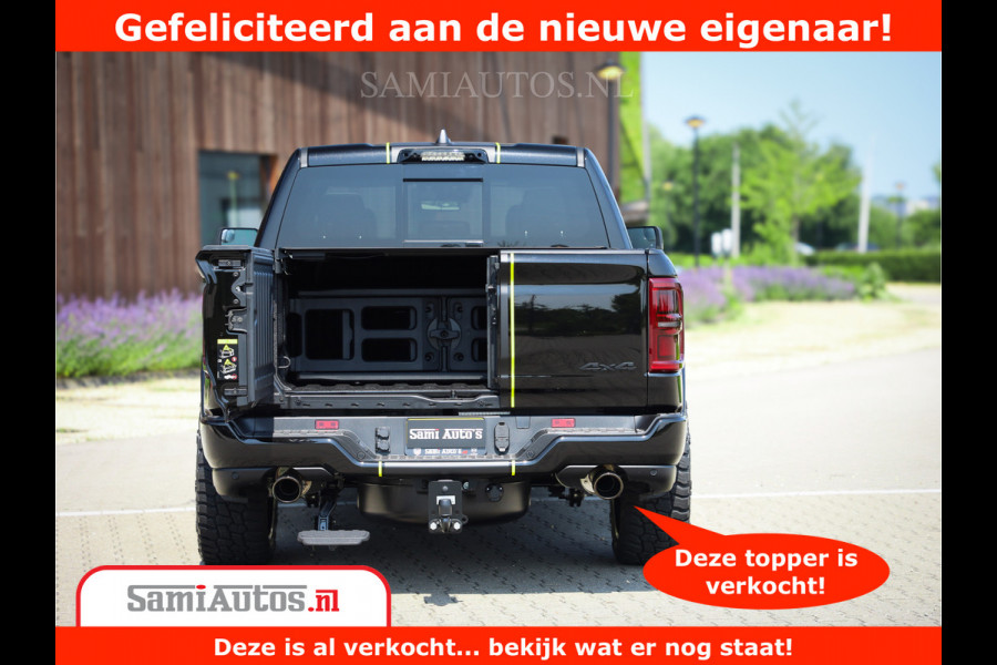 Dodge Ram 1500 Limited Night H.O 540HP 706Nm | Massage + Full Option | De Meest Luxe en Volle Pick-Up in zijn Klasse | Comfortabele Dubbele Cabine met Royale 5 Zitplaatsen | BPM vrij | Nu Leverbaar uit Voorraad | Voorraad Nr 2384 - 5408