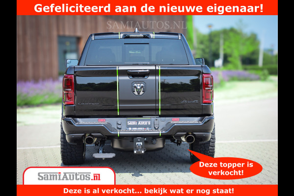 Dodge Ram 1500 Limited Night H.O 540HP 706Nm | Massage + Full Option | De Meest Luxe en Volle Pick-Up in zijn Klasse | Comfortabele Dubbele Cabine met Royale 5 Zitplaatsen | BPM vrij | Nu Leverbaar uit Voorraad | Voorraad Nr 2384 - 5408
