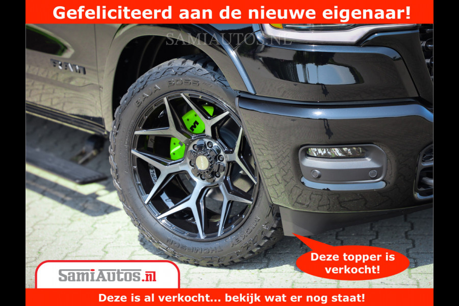 Dodge Ram 1500 Limited Night H.O 540HP 706Nm | Massage + Full Option | De Meest Luxe en Volle Pick-Up in zijn Klasse | Comfortabele Dubbele Cabine met Royale 5 Zitplaatsen | BPM vrij | Nu Leverbaar uit Voorraad | Voorraad Nr 2384 - 5408
