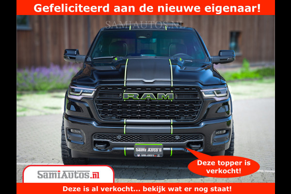 Dodge Ram 1500 Limited Night H.O 540HP 706Nm | Massage + Full Option | De Meest Luxe en Volle Pick-Up in zijn Klasse | Comfortabele Dubbele Cabine met Royale 5 Zitplaatsen | BPM vrij | Nu Leverbaar uit Voorraad | Voorraad Nr 2384 - 5408