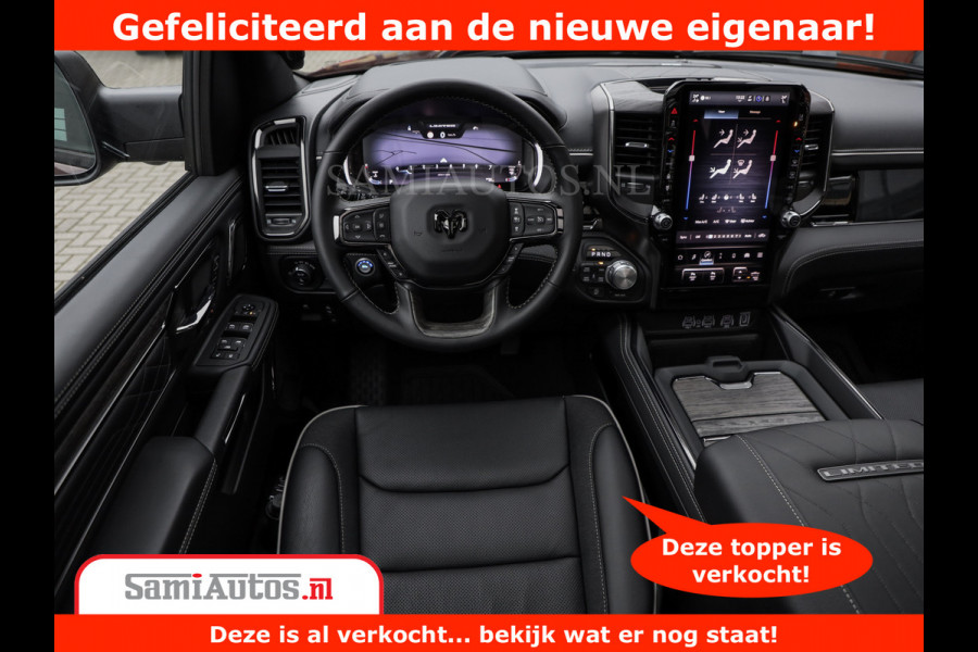 Dodge Ram 1500 Limited Night H.O 540HP 706Nm | Massage + Full Option | De Meest Luxe en Volle Pick-Up in zijn Klasse | Comfortabele Dubbele Cabine met Royale 5 Zitplaatsen | BPM vrij | Nu Leverbaar uit Voorraad | Voorraad Nr 2384 - 5408