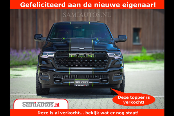 Dodge Ram 1500 Limited Night H.O 540HP 706Nm | Massage + Full Option | De Meest Luxe en Volle Pick-Up in zijn Klasse | Comfortabele Dubbele Cabine met Royale 5 Zitplaatsen | BPM vrij | Nu Leverbaar uit Voorraad | Voorraad Nr 2384 - 5408