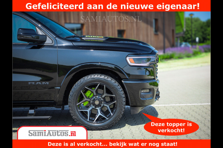 Dodge Ram 1500 Limited Night H.O 540HP 706Nm | Massage + Full Option | De Meest Luxe en Volle Pick-Up in zijn Klasse | Comfortabele Dubbele Cabine met Royale 5 Zitplaatsen | BPM vrij | Nu Leverbaar uit Voorraad | Voorraad Nr 2384 - 5408