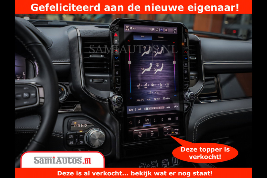 Dodge Ram 1500 Limited Night H.O 540HP 706Nm | Massage + Full Option | De Meest Luxe en Volle Pick-Up in zijn Klasse | Comfortabele Dubbele Cabine met Royale 5 Zitplaatsen | BPM vrij | Nu Leverbaar uit Voorraad | Voorraad Nr 2384 - 5408
