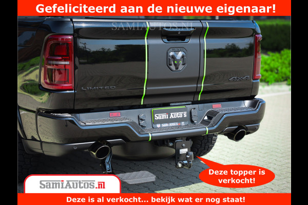 Dodge Ram 1500 Limited Night H.O 540HP 706Nm | Massage + Full Option | De Meest Luxe en Volle Pick-Up in zijn Klasse | Comfortabele Dubbele Cabine met Royale 5 Zitplaatsen | BPM vrij | Nu Leverbaar uit Voorraad | Voorraad Nr 2384 - 5408