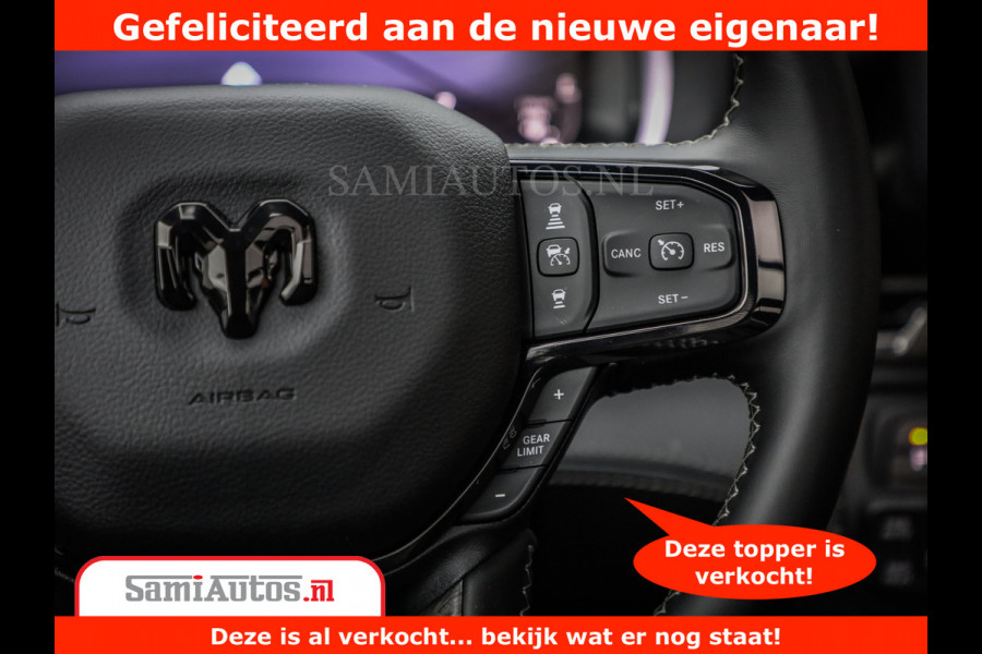 Dodge Ram 1500 Limited Night H.O 540HP 706Nm | Massage + Full Option | De Meest Luxe en Volle Pick-Up in zijn Klasse | Comfortabele Dubbele Cabine met Royale 5 Zitplaatsen | BPM vrij | Nu Leverbaar uit Voorraad | Voorraad Nr 2384 - 5408