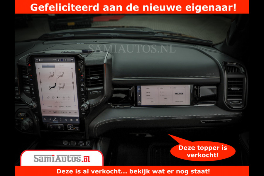 Dodge Ram 1500 Limited Night H.O 540HP 706Nm | Massage + Full Option | De Meest Luxe en Volle Pick-Up in zijn Klasse | Comfortabele Dubbele Cabine met Royale 5 Zitplaatsen | BPM vrij | Nu Leverbaar uit Voorraad | Voorraad Nr 2384 - 5408