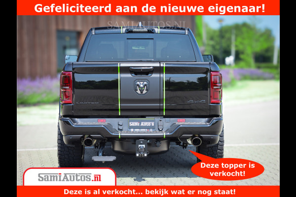 Dodge Ram 1500 Limited Night H.O 540HP 706Nm | Massage + Full Option | De Meest Luxe en Volle Pick-Up in zijn Klasse | Comfortabele Dubbele Cabine met Royale 5 Zitplaatsen | BPM vrij | Nu Leverbaar uit Voorraad | Voorraad Nr 2384 - 5408