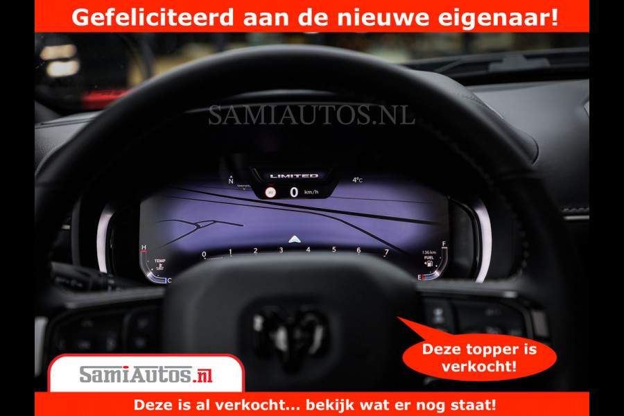 Dodge Ram 1500 Limited Night H.O 540HP 706Nm | Massage + Full Option | De Meest Luxe en Volle Pick-Up in zijn Klasse | Comfortabele Dubbele Cabine met Royale 5 Zitplaatsen | BPM vrij | Nu Leverbaar uit Voorraad | Voorraad Nr 2384 - 5408