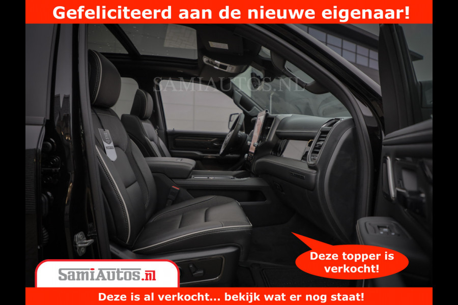 Dodge Ram 1500 Limited Night H.O 540HP 706Nm | Massage + Full Option | De Meest Luxe en Volle Pick-Up in zijn Klasse | Comfortabele Dubbele Cabine met Royale 5 Zitplaatsen | BPM vrij | Nu Leverbaar uit Voorraad | Voorraad Nr 2384 - 5408