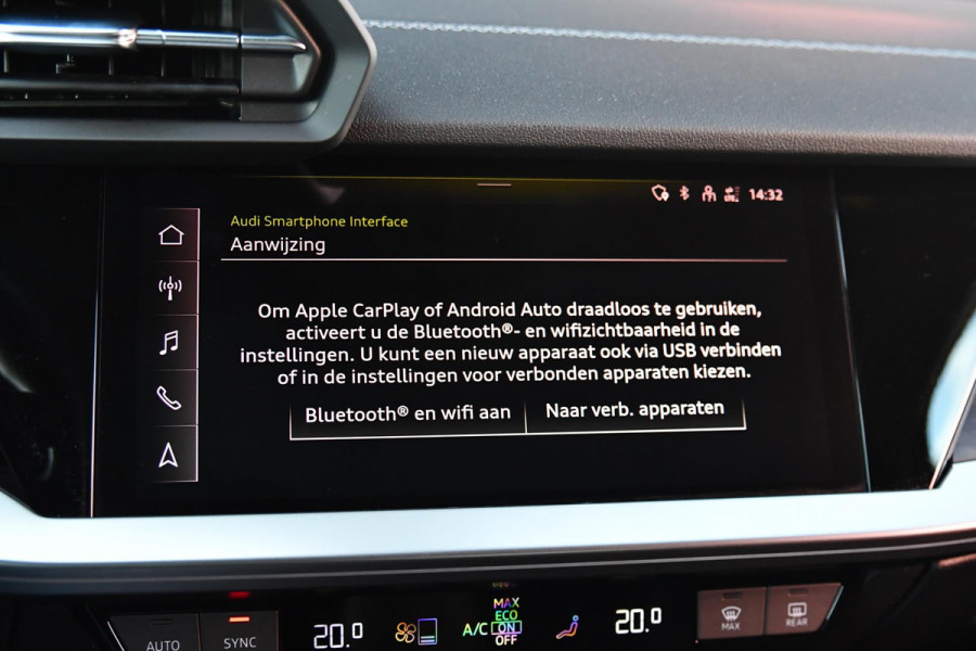 Audi A3 Sportback 40 TFSI e S-Line. Pano, ACC, Leder, Keyless, Matrix, Sfeer, CarPlay!