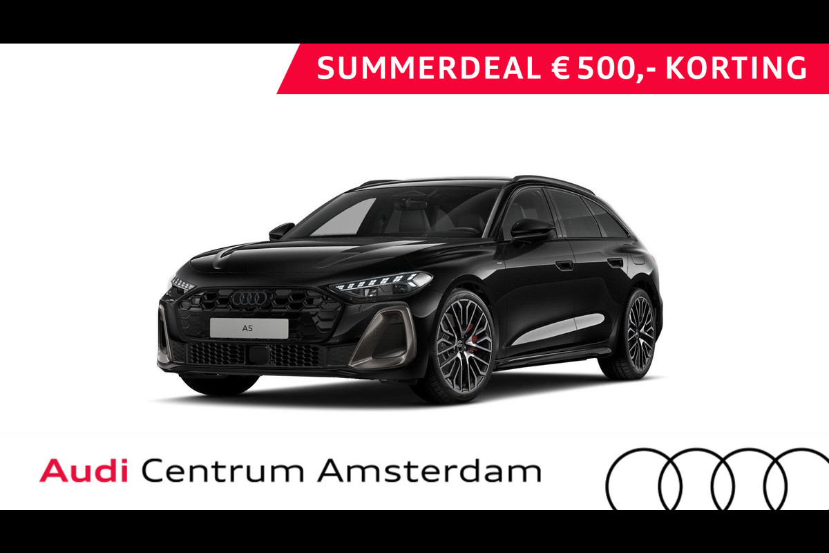 Audi A5 Avant 2.0 e-hybrid quattro S edition Competion 367pk | Komt eind juli binnen Panoramdak | Trekhaak | Matrix | Keyless | Adaptieve cruise controle Audi A5 Avant 2.0 e-hybrid quattro S edition Competion 367pk | Komt eind juli binnen Panoramdak | Trekhaak | Matrix | Keyless | Adaptieve cruise controle