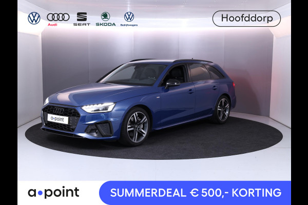 Audi A4 Avant 40 TFSI S edition Competition 204 pk S-tronic | Verlengde garantie | Navigatie | Elektr. trekhaak | Parkeersensoren | Cruise control | Stoelverwarming | LED koplampen |